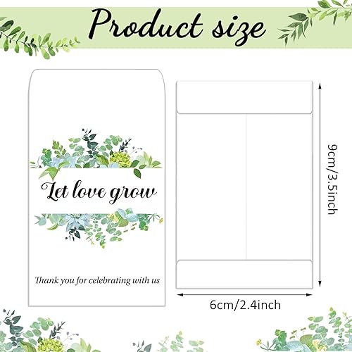 Miniatura 3 de 150 paquetes de semillas autoadhesivas para recuerdos de boda, sobres de Let Love Grow Retro, Navidad, San Valentín, regalos de boda para invitados,