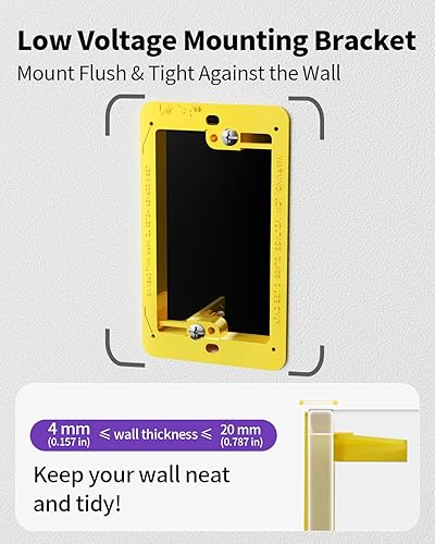 Miniatura 10 de VCE Soporte de montaje de bajo voltaje (1 banda, paquete de 5) para placa de pared de una sola banda, cables de teléfono, cables de red, HDMI,