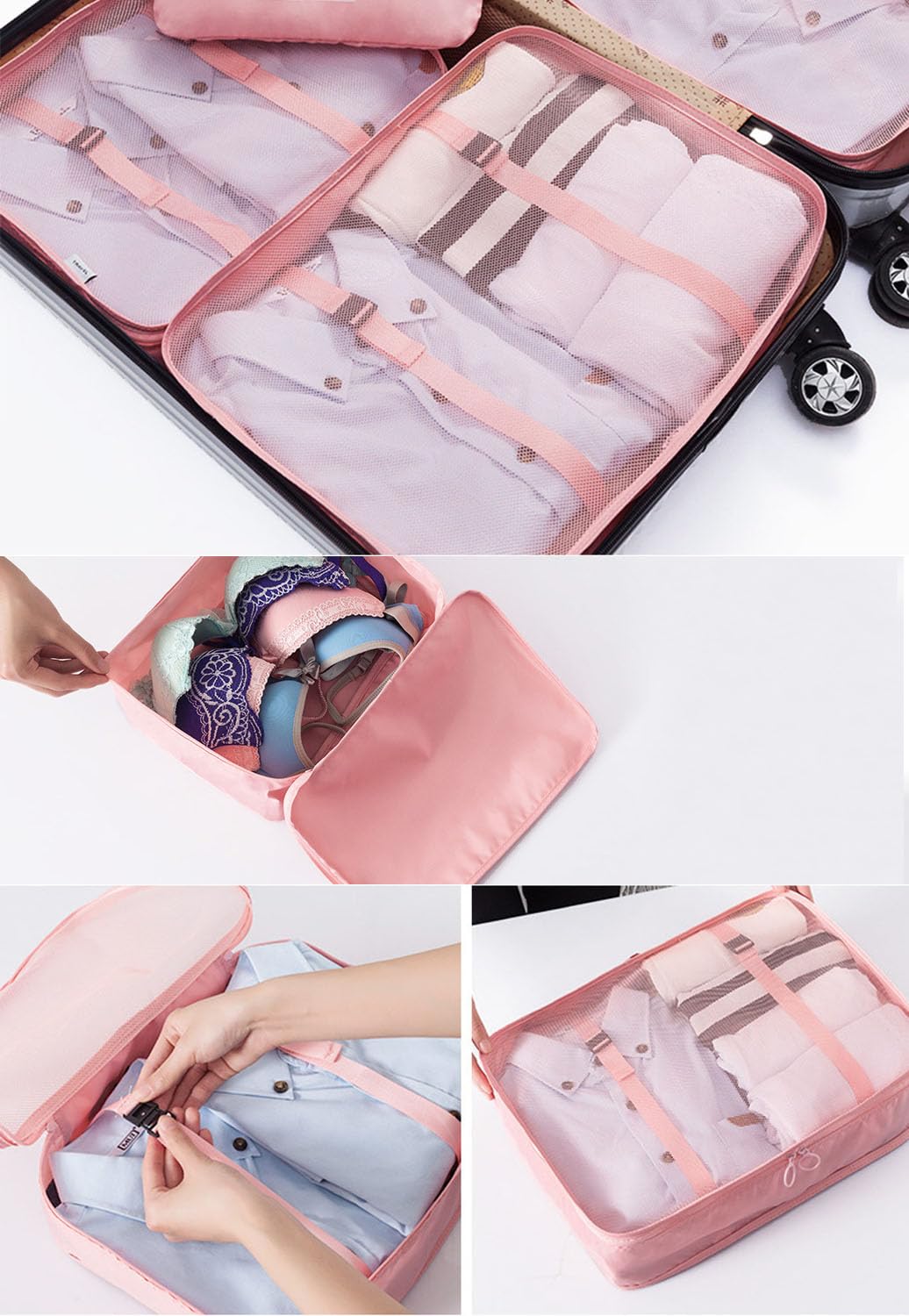 Amazon.co.jp: トラベルポーチ 15点セット アレンジケース 旅行用 収納 