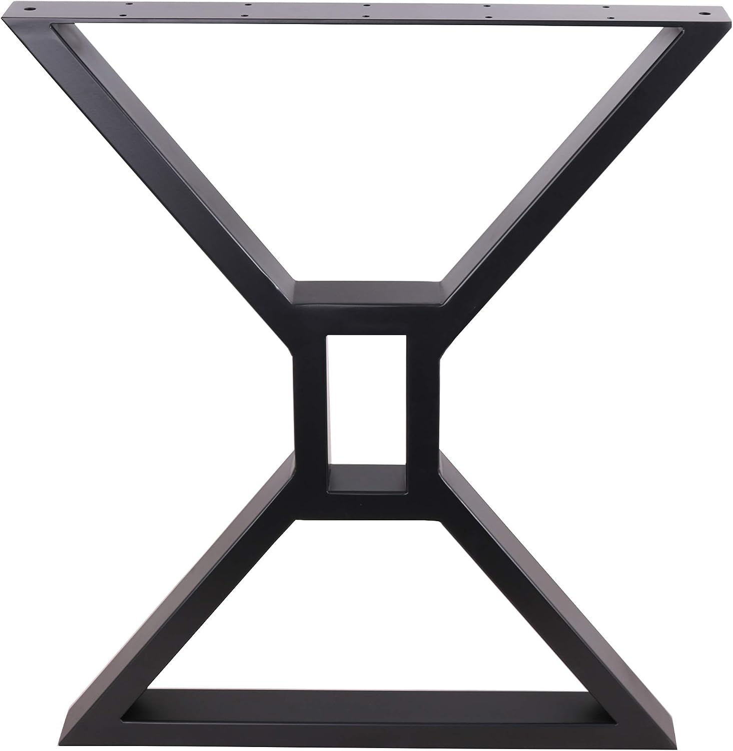Crazy Deals ECLV 2 x 28 Dining Table Legs, Hollow X-Shaped Steel Table Legs, Office Table Legs,Computer Desk Legs,Industrial Kitchen Table Legs,Set of 2,Black
