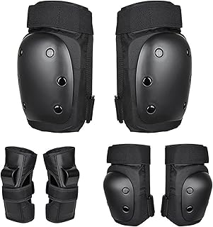 Cosiesnest Equipo de Protección 6 en 1, Rodilleras Coderas y Muñequeras para Niños, Jóvenes y Adultos para Patinaje Sobre Ruedas Patinaje en Línea Monopatín Patinete Ciclismo y Bicicleta (L)
