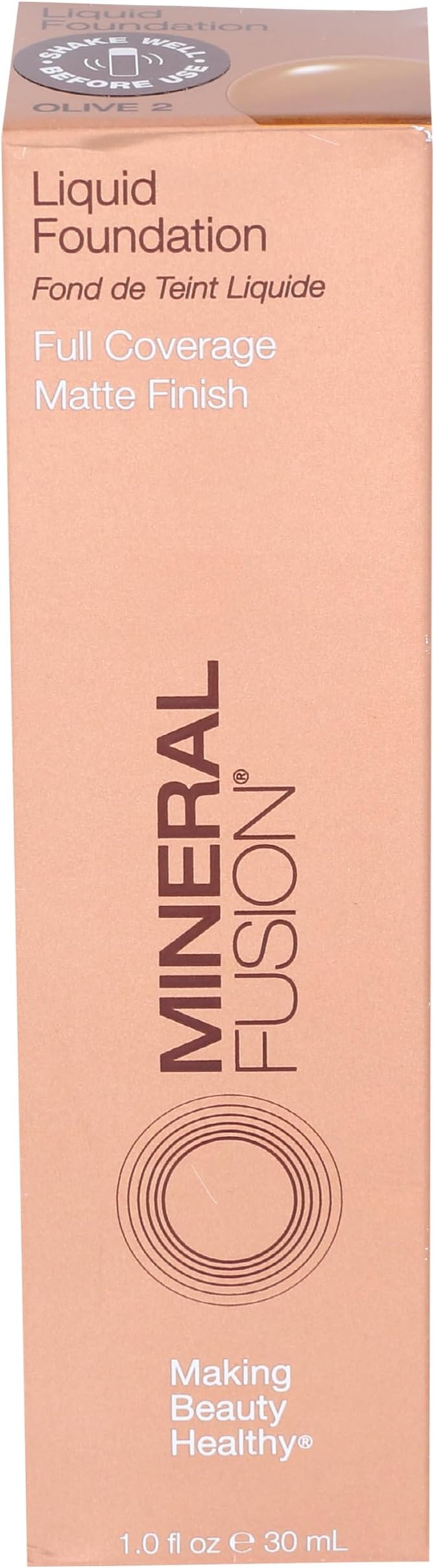 Full Coverage Foundation, Liquid Foundation - Olive 2- Olive Complexion w/Green Undertones, Lightweight Matte Finish, Up to 12 Hr Hydration, Hypoallergenic & Vegan, 1 fl. oz