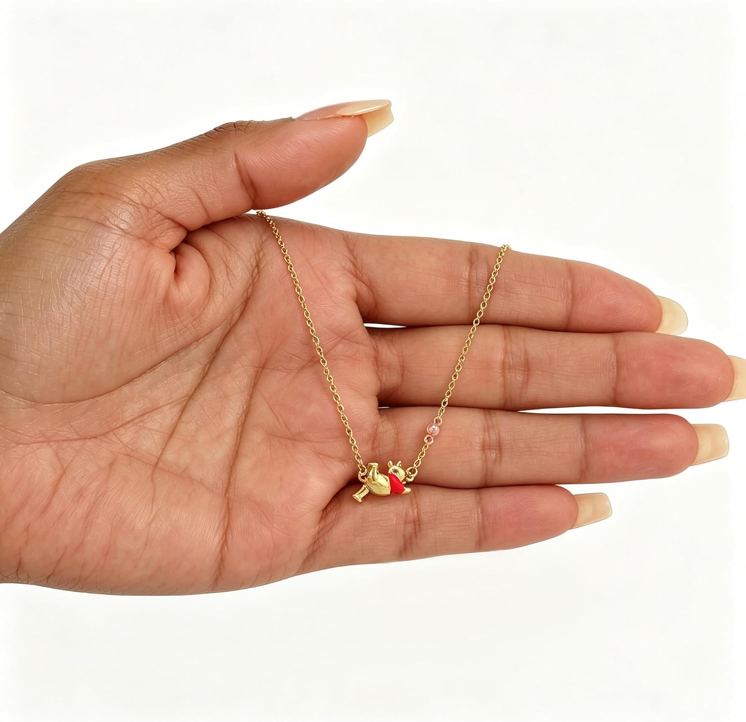 Disney Winnie the Pooh Hunny Pot Necklace, Gold and Rose Gold-Tone, 16