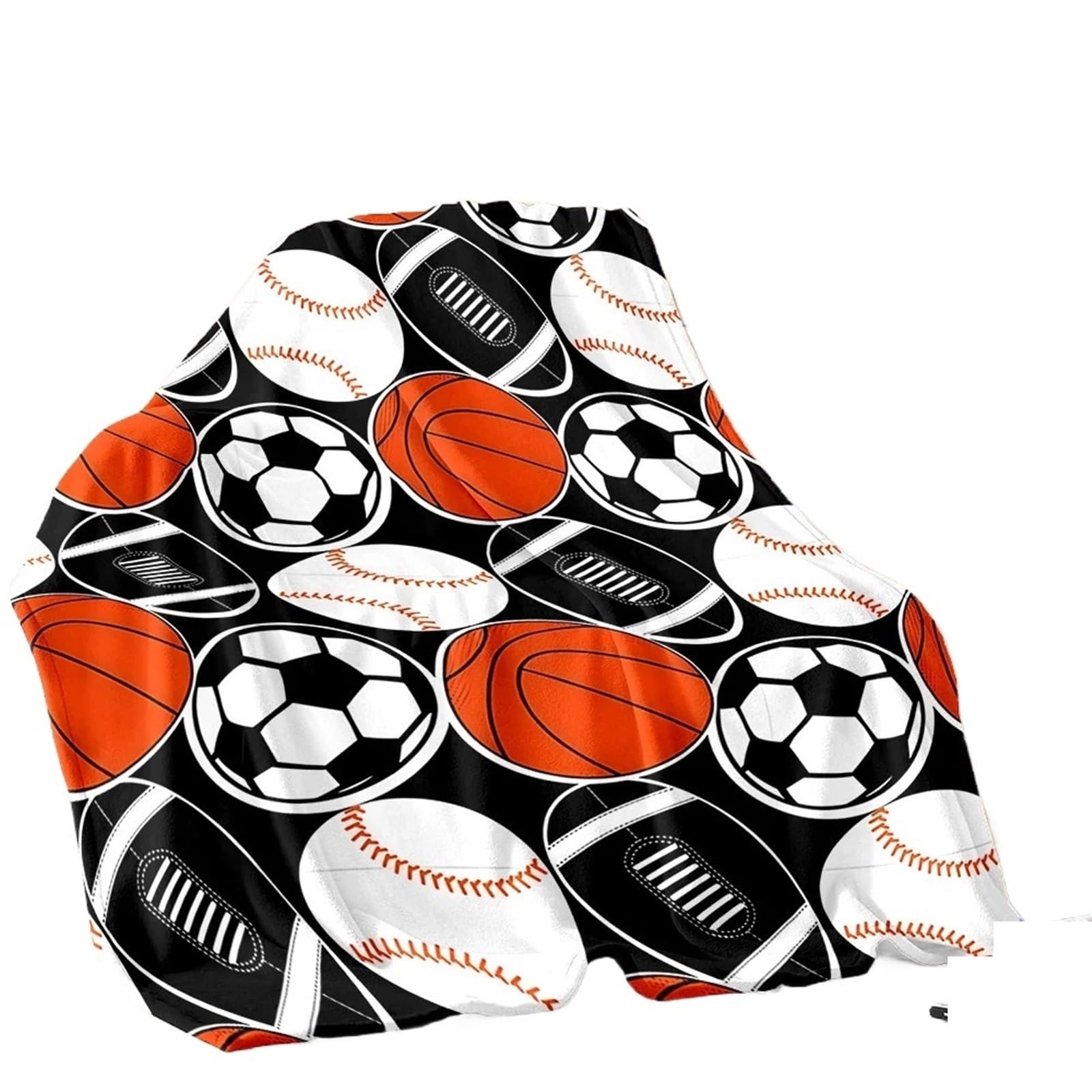 WSQHAO Football Sports Theme Blanket For Bed Bedroom Sofa Picnic,Throw For Cover Outdoor Leisure Trip Nap for Bed Couch(Color4)