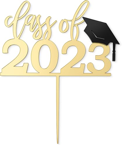 FranJohnsonHouse Class of 2025 Graduation Cake Topper – Personalized Year & Text, Custom Acrylic, 6" Wide – Party Decor