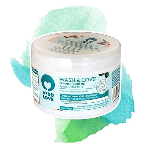 Miniatura 4 de Afro Love Wash & Love - Crema limpiadora Co-Wash de 8 onzas (paquete de 2), acondicionador sin espuma para cabello rizado, rizado y ondulado,