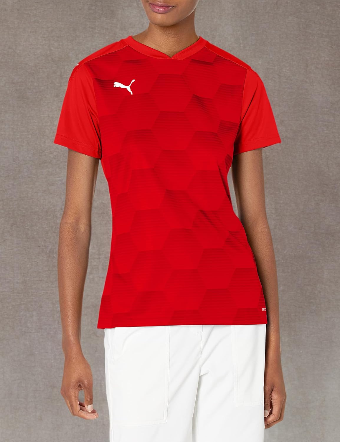 PUMA womens Teamfinal 21 Graphic Jersey T Shirt, Puma Red/Chili Pepper, Large US