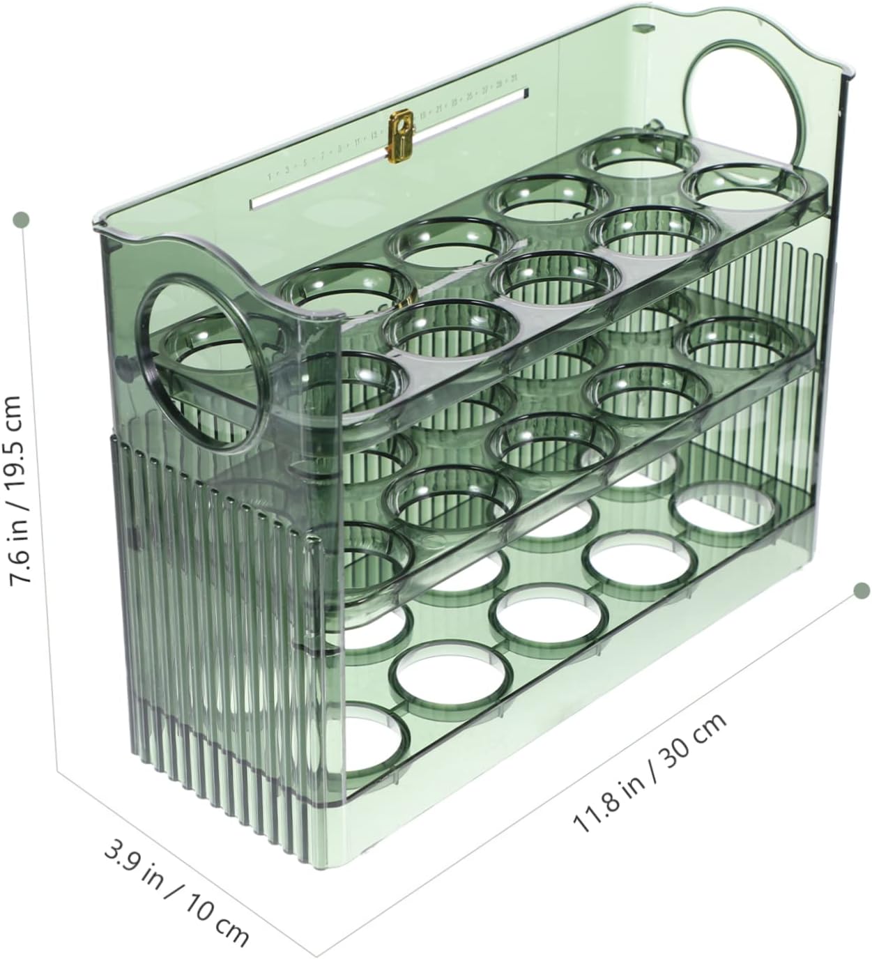 PRETYZOOM Refrigerator Storage Rack Multi Organizer for Fridge Transparent Pet Container Compact Design for Home Kitchen Supermarket Easy Storage