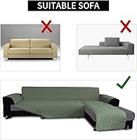 Vista 4 de Easy-Going Funda para sofá en forma de L, funda de sofá seccional, funda de chaise, funda de sofá reversible, protector de muebles para mascotas