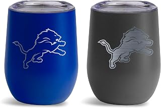 The Memory Company Officially Licensed NFL 2-Pack Stemless Tumblers -Double Wall Insulated Stainless Steel, Laser-Etched Team Logo, Hot & Cold Drinkware Set, Home & Away Gift Bundle