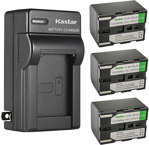 Miniatura 8 de Kastar SB-L220 Cargador de batería de pared de CA de repuesto para Samsung VP-D39, VP-D390, VP-D5000 VP-D5000 (i) VP-D5000i, VP-D530, VP-D55,