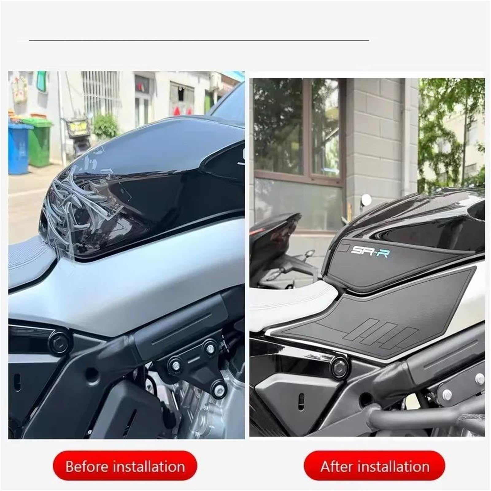 Adesivi Serbatoio Moto Per CFMOTO 675NK NK675 675 NK 2025+, Protezioni Laterali Per Impugnatura Del Gas, Accessori(Color2)