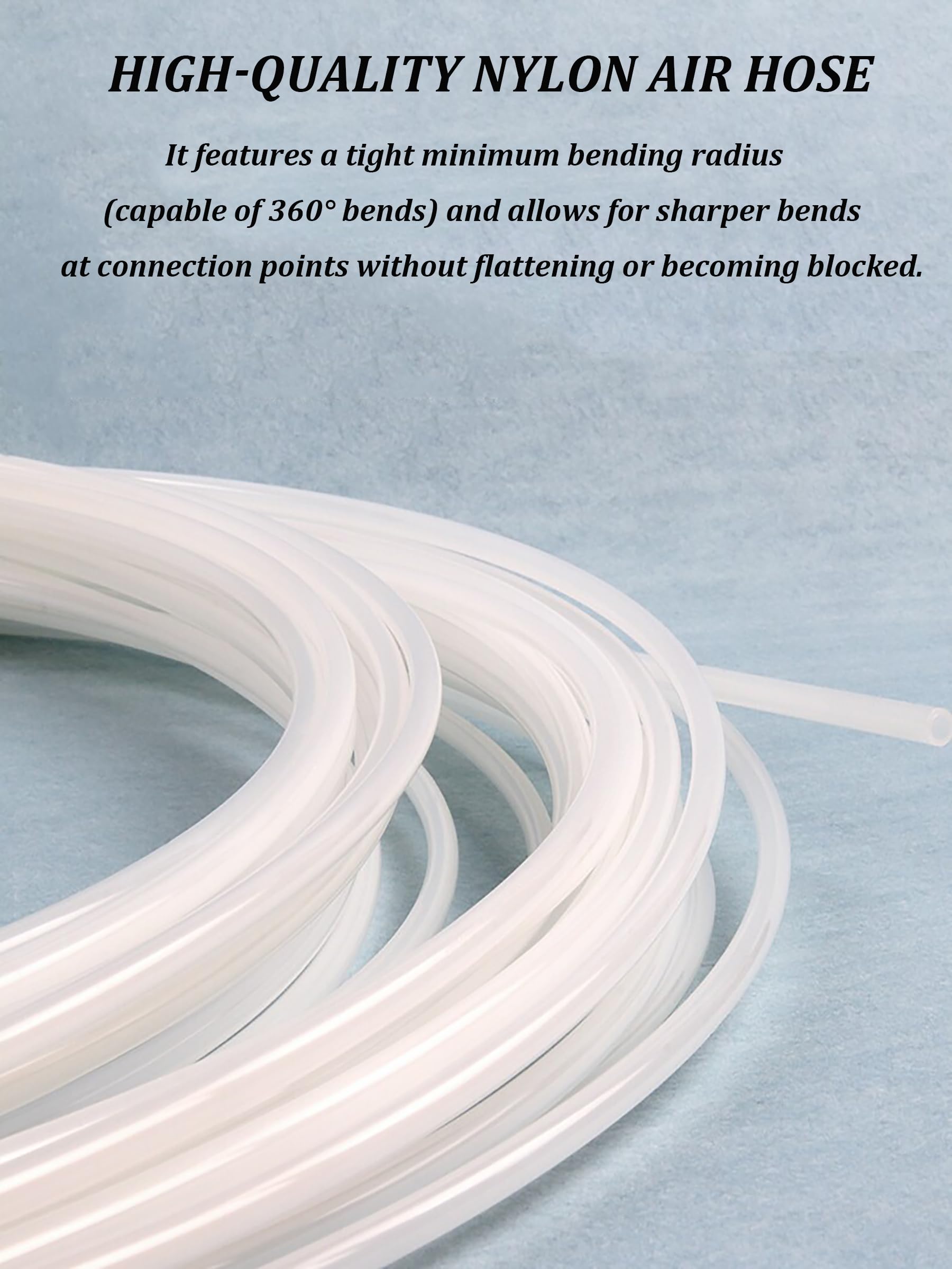 Tubo in Nylon PA12 Nero 6mm OD x 4mm ID, 100M Tubo Pneumatico
