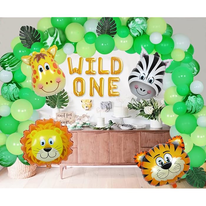 Buy Jungle Birthday Party Decorations, Safari Balloons Garland Arch Kit