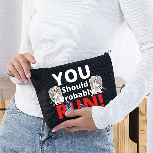 Miniatura 4 de BWWKTOP Megan Fans - Bolsa de maquillaje para cosméticos, regalos inspirados en películas de terror que probablemente deberías ejecutar con