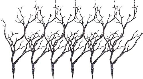 Sigdio Ramas de árbol artificiales, arte oscuridad, cuernos de bruja, ramitas de plástico seco para Navidad, bodas, fiestas, decoración del hogar y