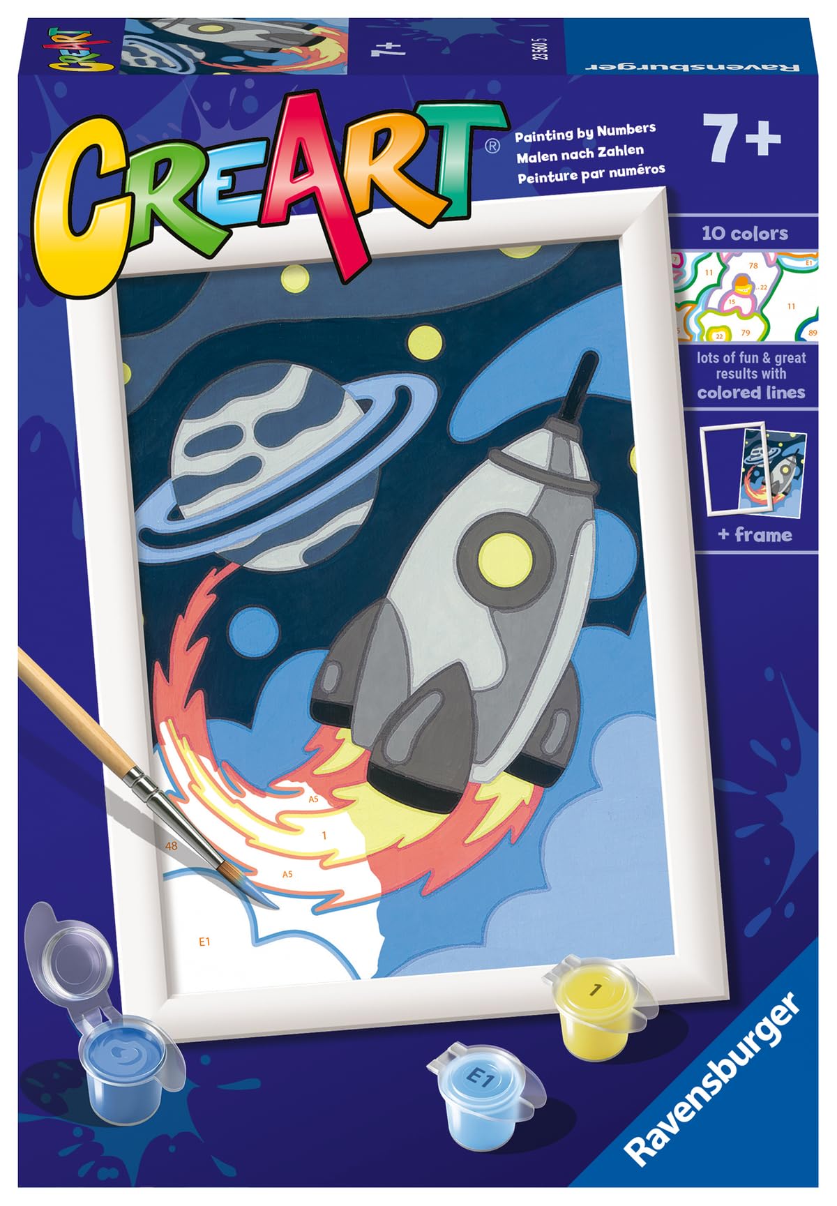 Kit Peinture Par Numéros Ravensburger Stitch 18x24cm - Pour Enfants Dès 7 Ans, Activité Créative