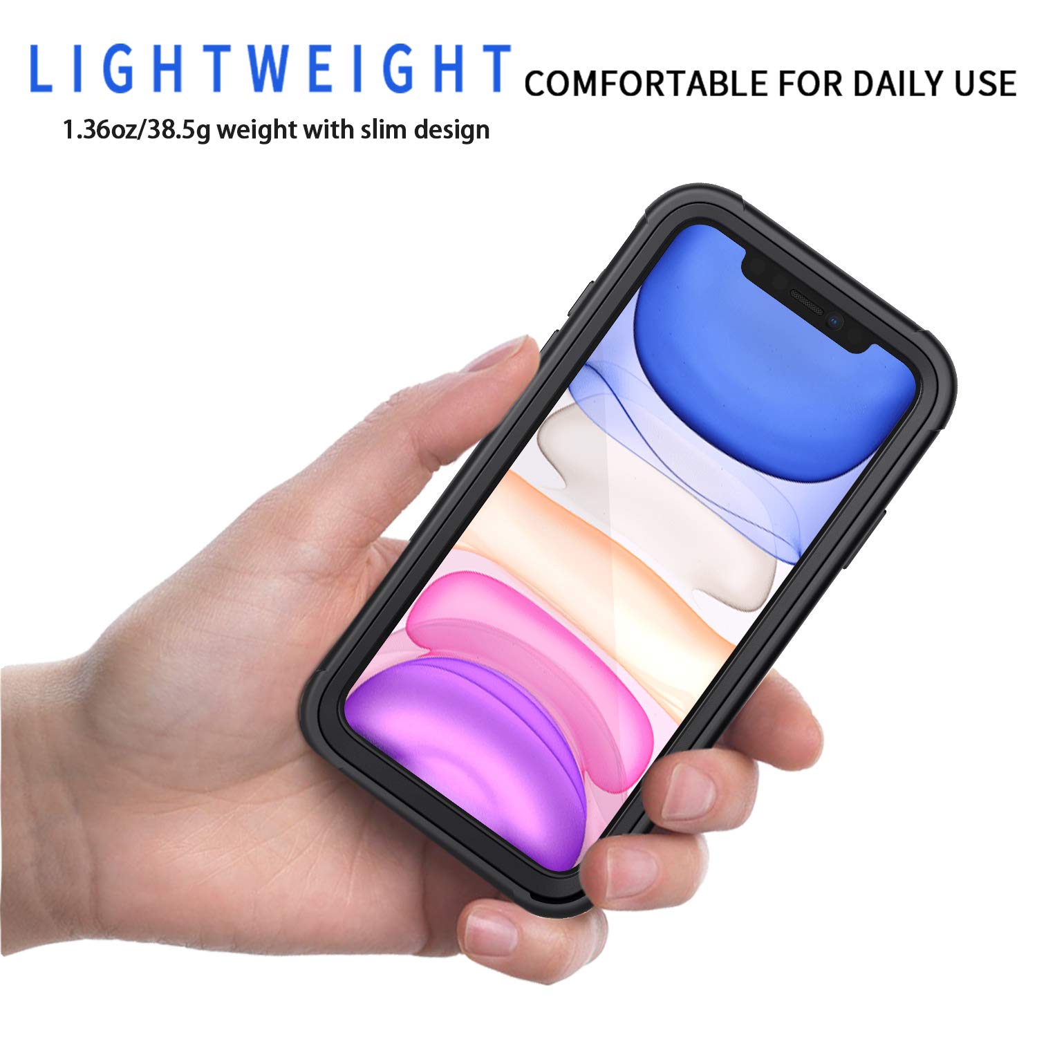 LYZXMY Cover per Motorola Moto G24 4G Blu con anello Stand Case+2 x protezione dello schermo in vetro temperato,PC +TPU antiurto antigraffio telefono