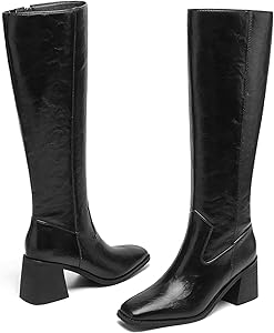 Amazon.com | AIUNIIND Women's Knee High Boots with Block Amazon.com | AIUNIIND Women's Knee High Boots with Block
