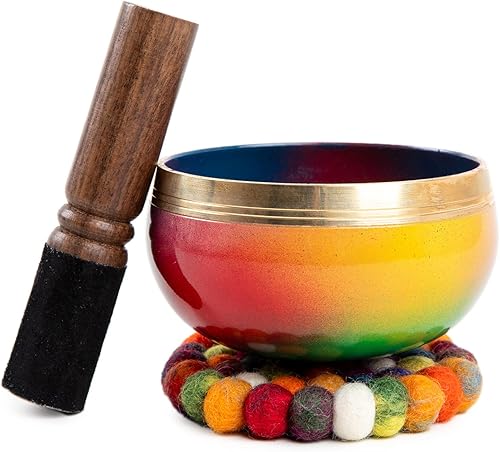 Miniatura 3 de Himalayan Bazaar - Juego de cuencos tibetanos, fácil de jugar para principiantes, auténtico hecho a mano, meditación de atención plena, sonido