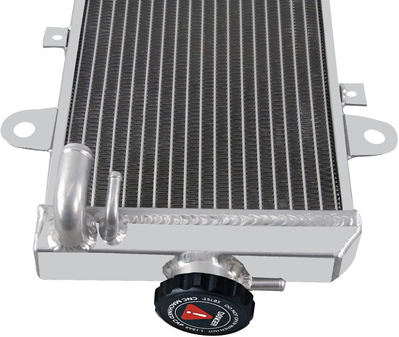 All Aluminum ATV Radiator Compatible with 2013-2020 2014 Yamaha Raptor 700 YFM700R YFM 700R, 2 Row Core Cooling Radiators