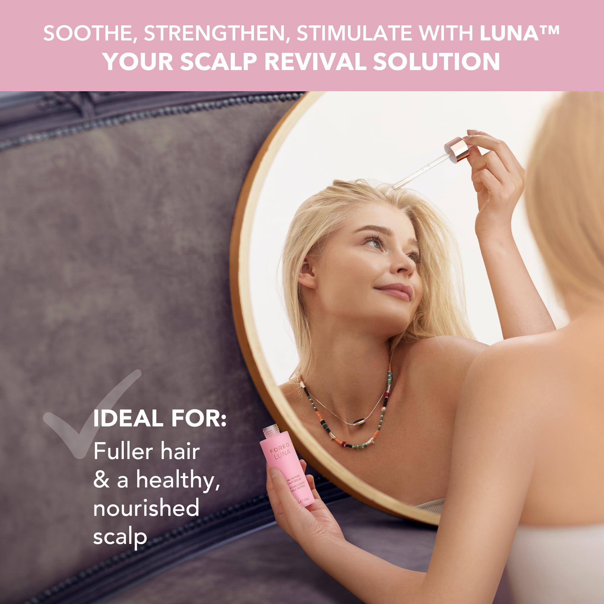 FOREO LUNA Dual-Peptide Scalp Serum – Hair Growth & Scalp Treatment with Cica and Portulaca Extract – Hair Serum for Growth, Thickening, and Hair Loss Treatment – 2 fl. Oz