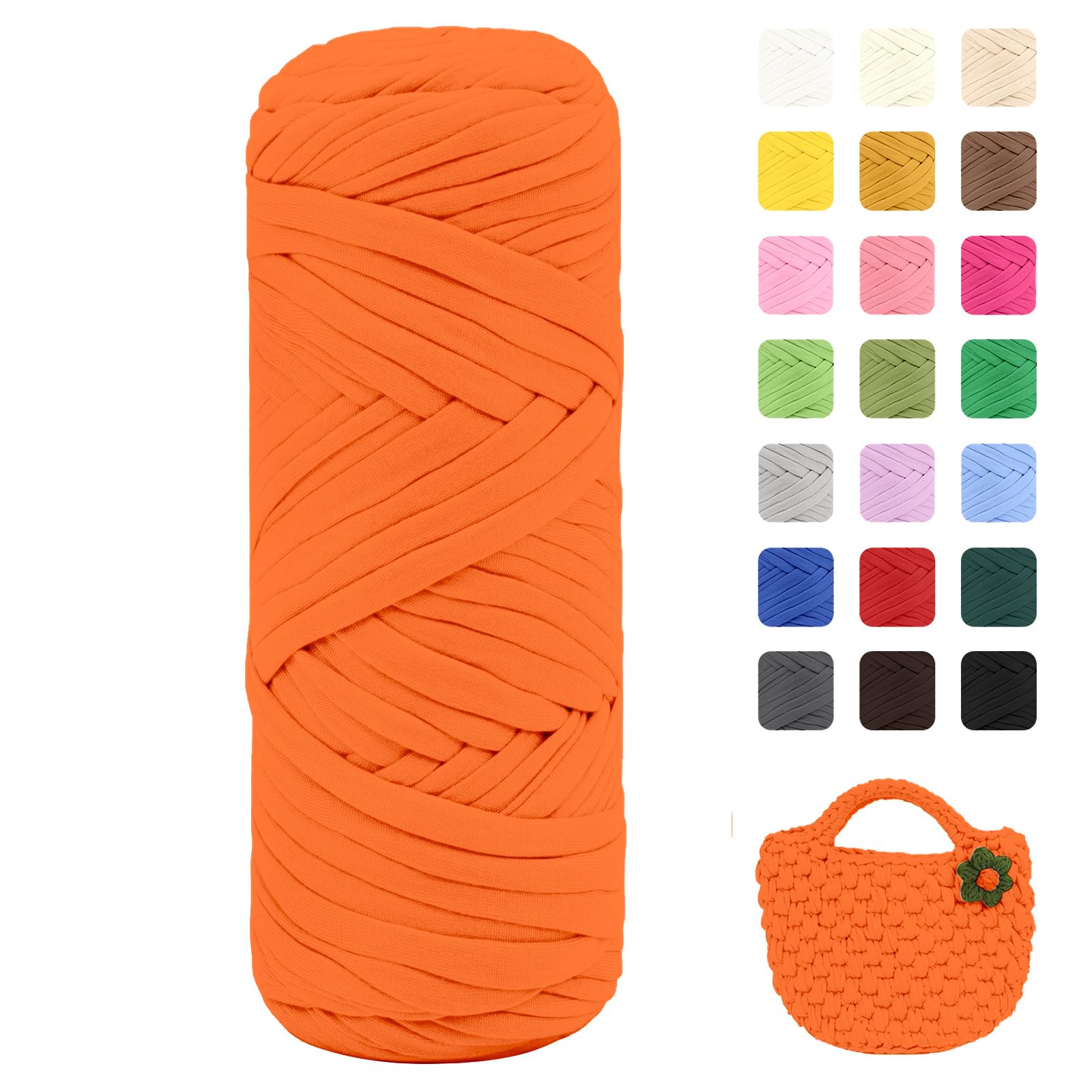 Maxee 400g T-Shirt Garn – 2 er Pack (je 200g/75m), Weiches Beilaufgarn zum Häkeln & Stricken – Farbintensiv & pflegeleicht, Ideal für Häkeltaschen/Körbe/Teppiche DIY Projekte, Handarbeiten und Deko