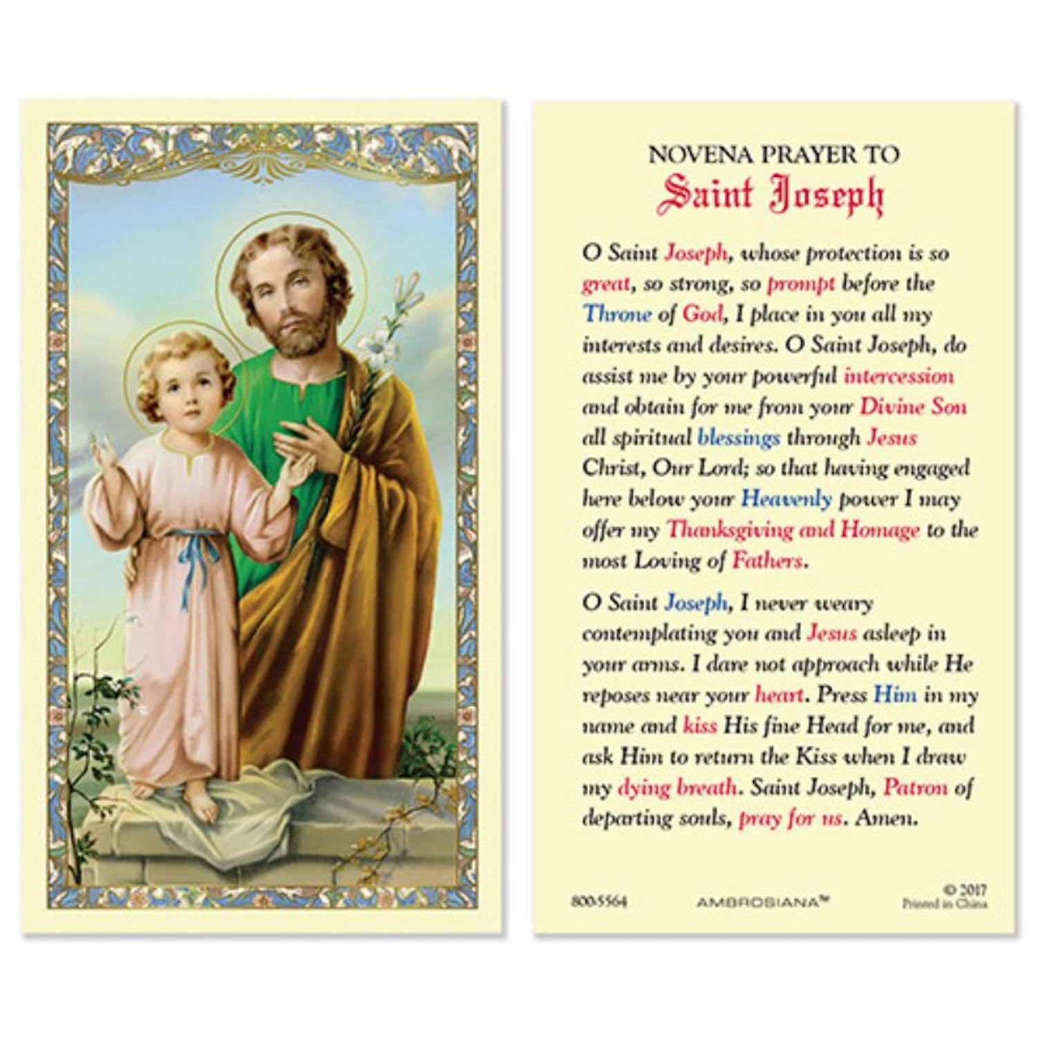 25 cartoncini laminati in lamina d'oro goffrata, San Giuseppe e Bambino