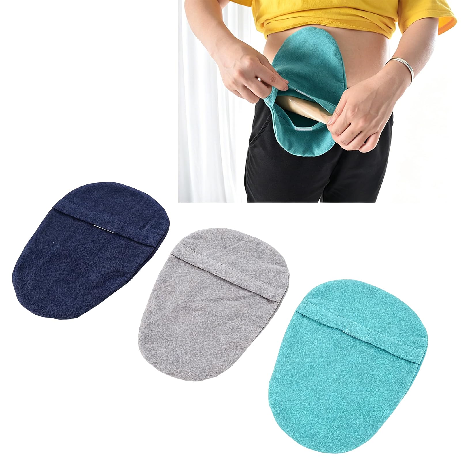 Fundas para Bolsas de Ostomía, 3 Unidades Fundas para Colostomía Lavables Y Desmontables Protector para Estoma Forro Protector para Bolsa A Prueba de Polvo, para Hombres Y Mujeres Ileostomía Urostomía