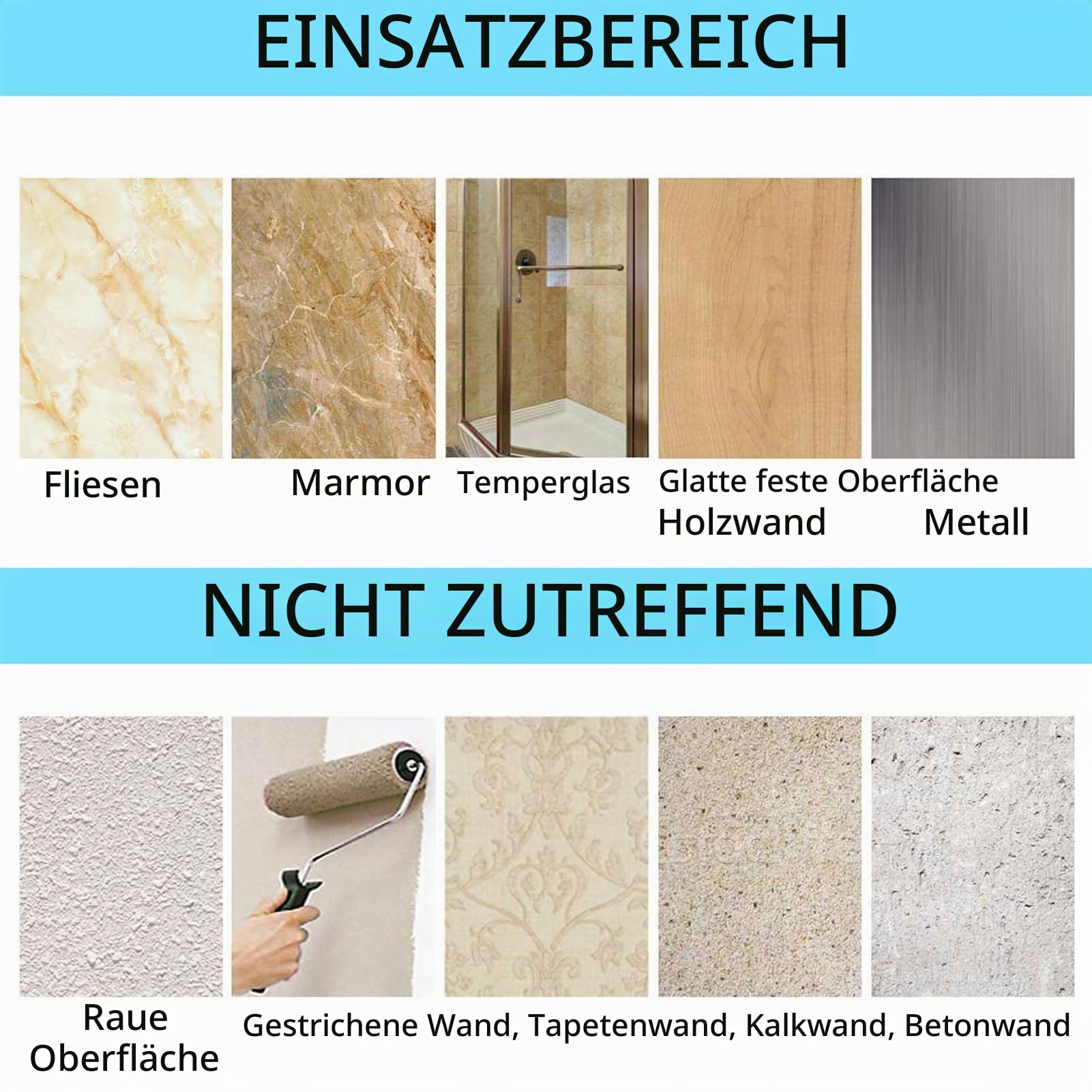 Duschablage ohne Bohren, Duschkorb Selbstklebend Duschregal Edelstahl Badregal Shampoo Halterung, für Bad Küche Toilette mit 5 Haken (2 Stück Silber)