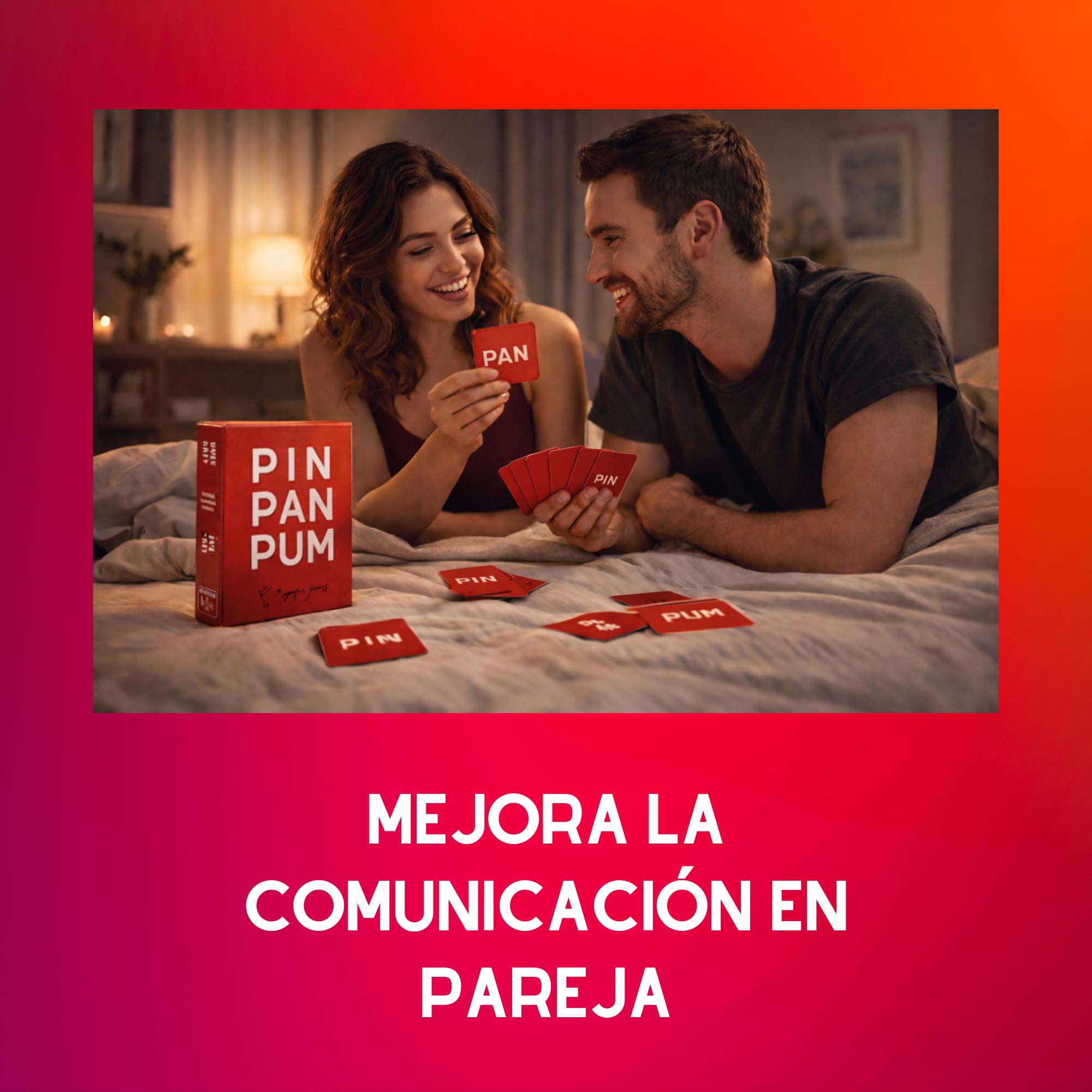 PIN PAN PUM - El Juego para Parejas que Despierta la Conexión y el Deseo - Cartas Divertidas de Preguntas, Retos y Más - Regalo Original para Parejas - Aniversario y San Valentín - Hombre y Mujer