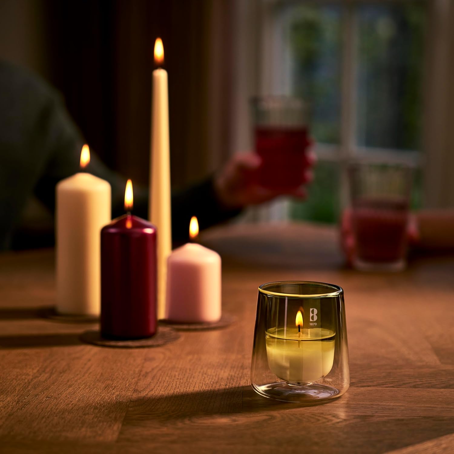 Bolsius - Pillar Candle - Light Pink - 12 cm - Burning Time 33 Hours - with Natural Extracts - Natural Plant Wax - Without Palm Oil