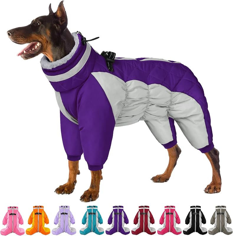 Casaco para Cães com Pernas e Forro de Fleece SUNFURA Roxo XL