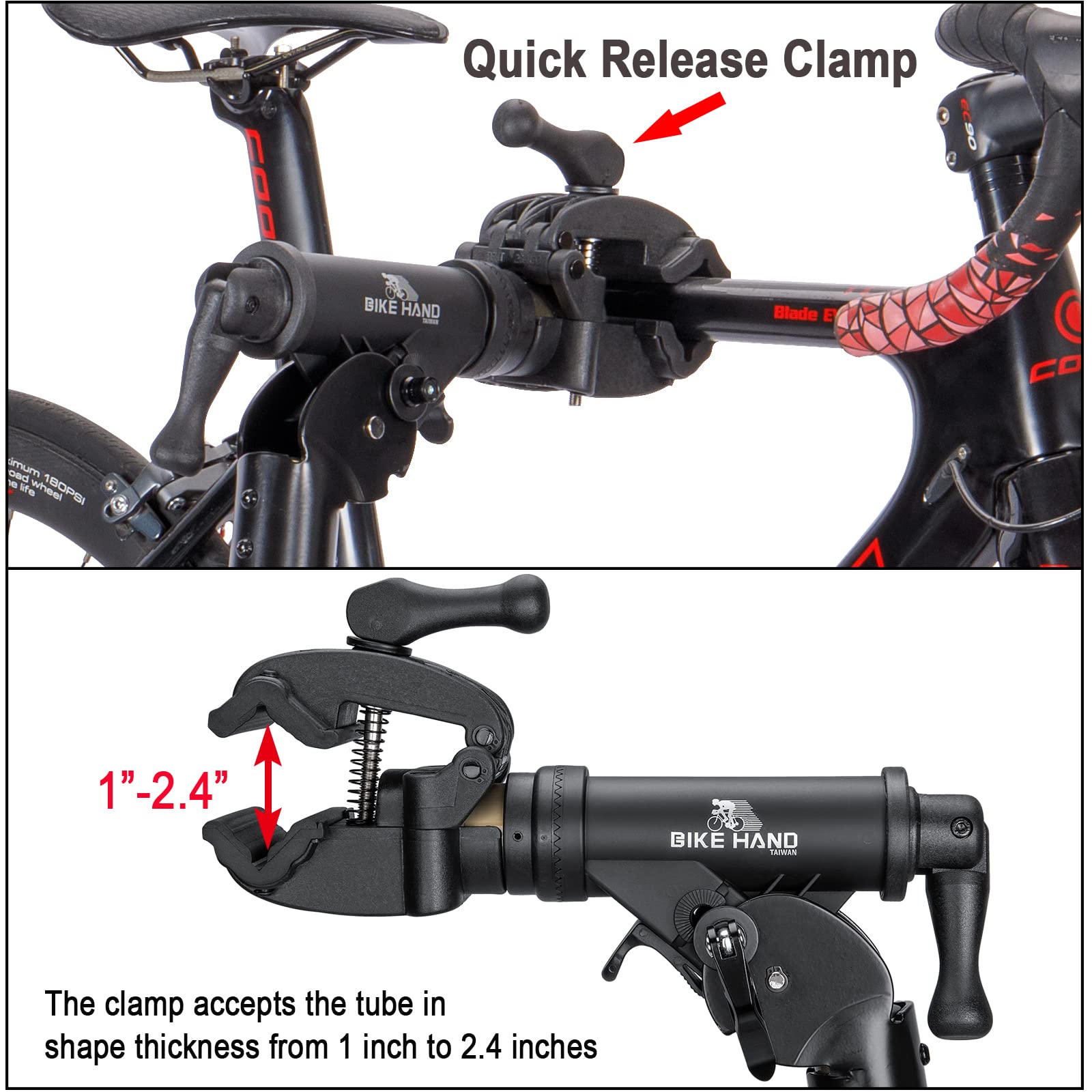 BIKE HAND Stojak montażowy do naprawy i konserwacji, przenośny stojak do naprawy roweru z aluminium (nośność: 30 kg)