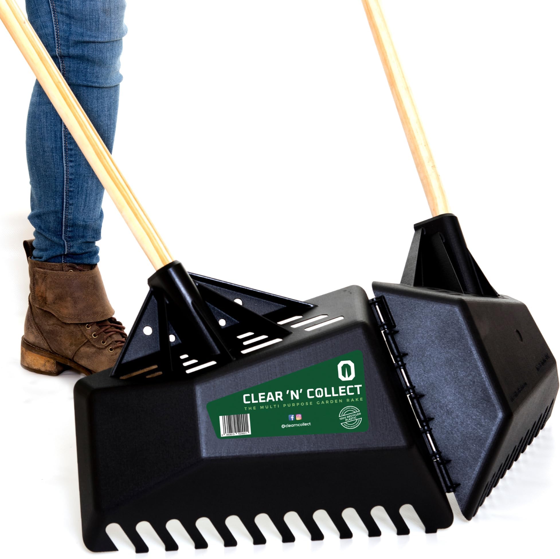 Garden Leaf Grabbers Long Handled Heavy Duty | Leaf Collector Grabber Rake | Multi-Purpose Garden Leaf Grabber Rake | Long Handle Leaf Collector For Leaves, Grass and Hedge Clippings | Made in The UK