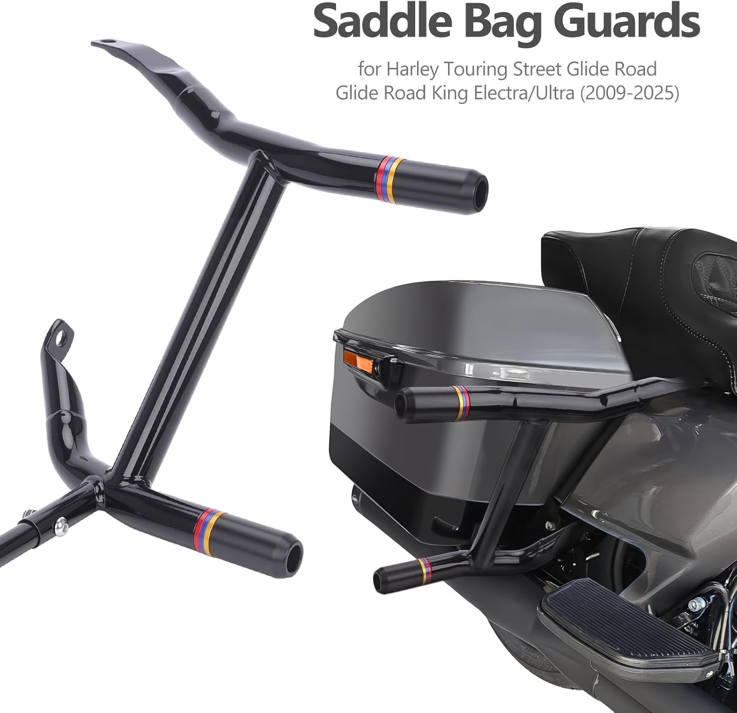 Heavy-Duty Saddlebag Guard Crash Bar for Harley Davidson Touring Street Glide Road Glide FLTRX FLHX FLHXU FLHXSE FLTRXSE FLTRXSTSE (2023-2025) Motorcycle Engine Guard Bracket
