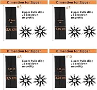 Vista 2 de Amykite The Yards - Cremalleras a granel de 360 pulgadas de 10 yardas, cremallera #5 de 29.5 ft para coser, cremalleras de bobina de nailon negro