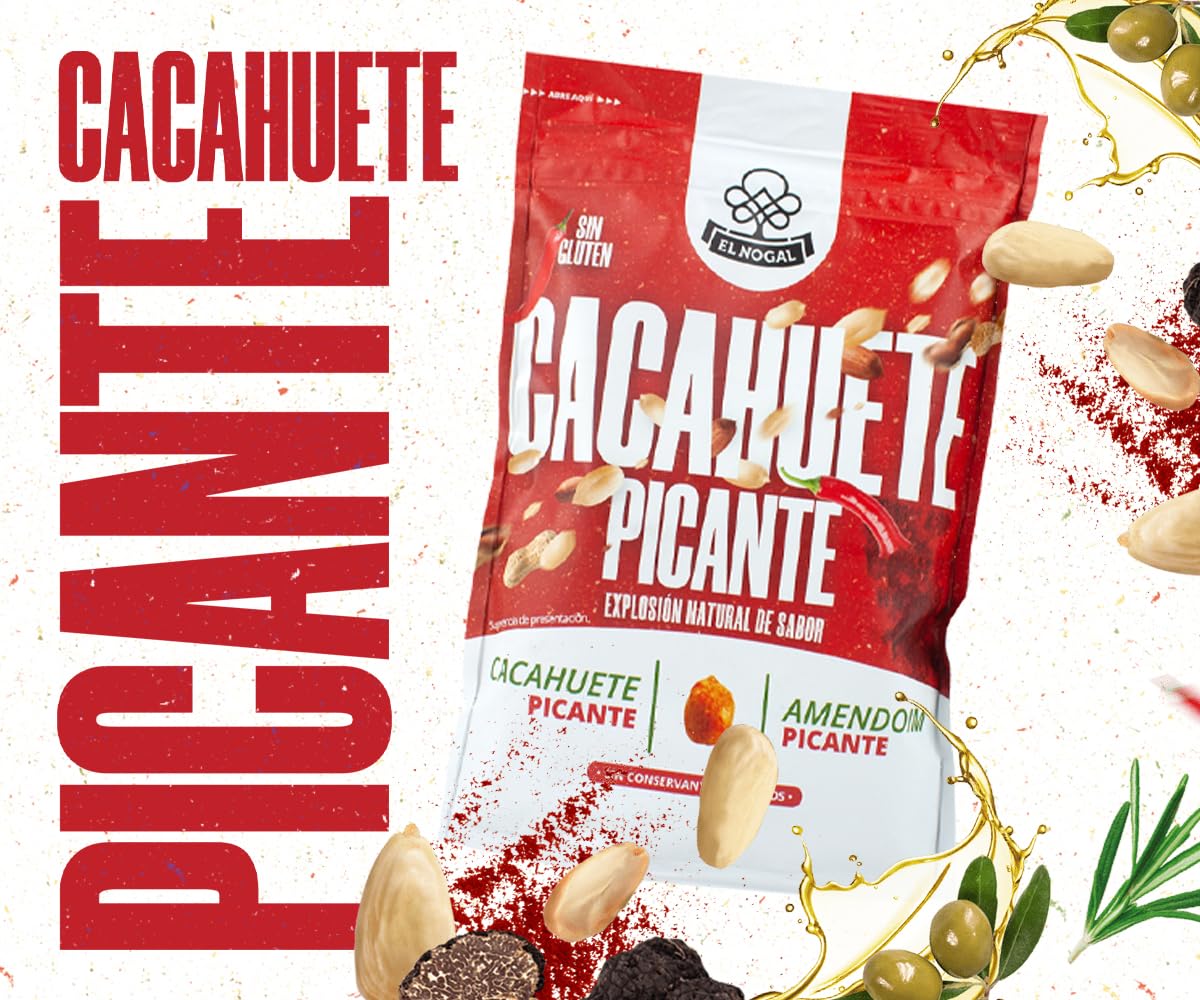 EL NOGAL Frutos Secos Cacahuete Repelado Picante (Con Pimenton y Cayena) Doypack, 125 g (Paquete de 1) — view 5