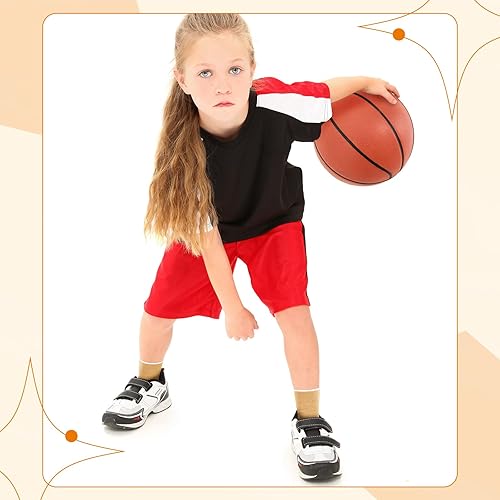 Miniatura 6 de Haysandy 4 piezas2 pares de calcetines elásticos de compresión para niños, tobilleras de punto para correr, entrenar (beige, 5-10 años)