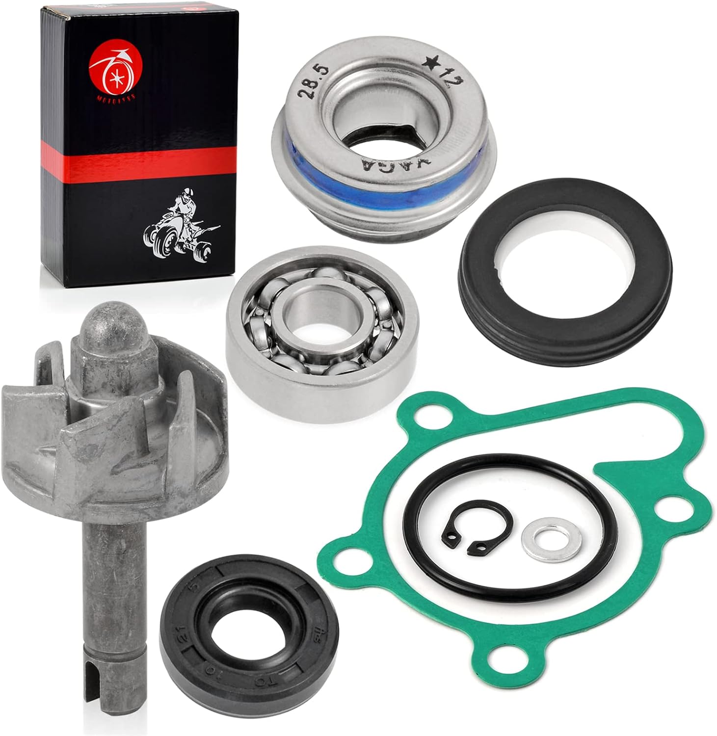 Water Pump Impeller Seal Gaskets Bearing Repair Kit For YAMAHA 400 450 GRIZZLY Kodiak Wolverine Rhino 5CG-12450-00-00 11H-12438-10-00