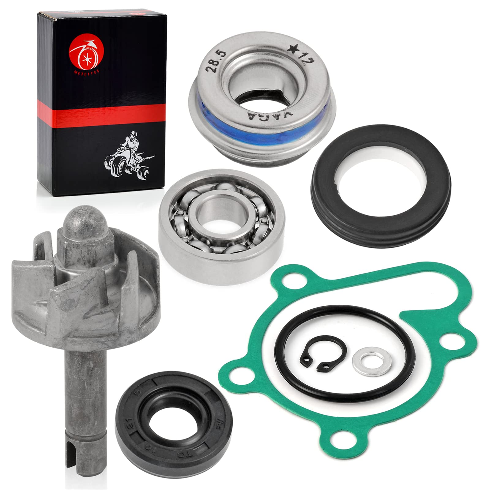 Kit de reparación de rodamientos de juntas de impulsor de bomba de agua para Yamaha 400 450 GRIZZLY Kodiak Wolverine Rhino 5CG-12450-00-00 11H-12438-10-00