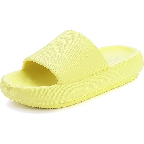 BRONAX Pillow Slippers for Women and Men | House Slides Shower Sandals | Extremely Comfy | Cushioned Thick Sole