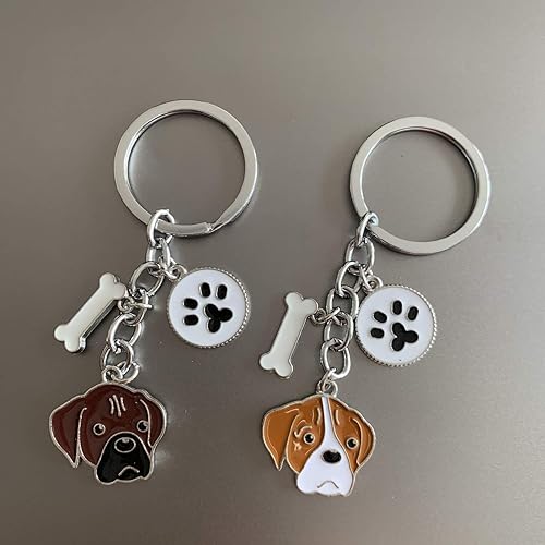 Miniatura 4 de Llavero de perro, llavero de cachorro, llavero de metal para identificación de mascotas, para ropa, bolsa de accesorio de adorno (33-Husky)