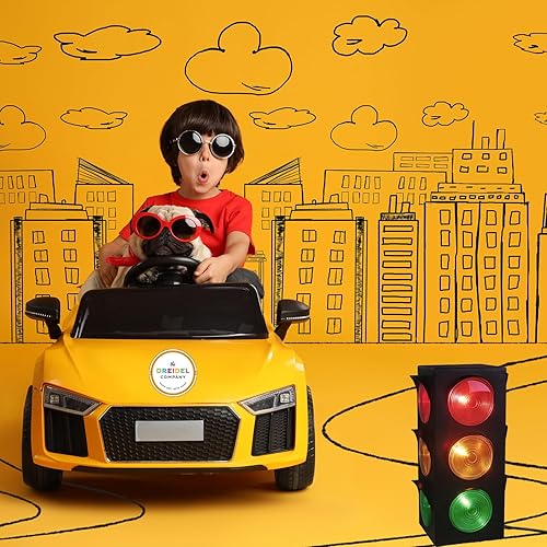 Miniatura 3 de The Dreidel Company Lámpara de luz de parada de tráfico, simula luz de parada de tráfico, enchufe de alimentación de CA, 12.25 pulgadas