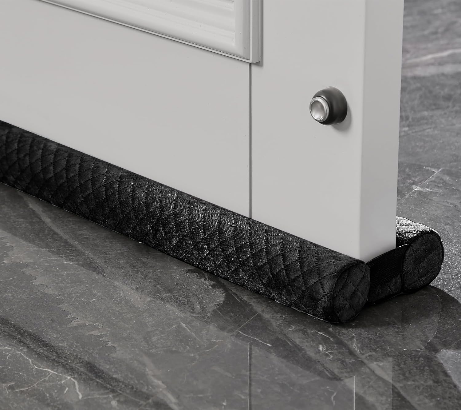 ciieyuo velvet door blocker, adjustable 30–36 inches | under door noise stopper, easy-to-install door seal, blocks noise, cold air, light, dust, and drafts