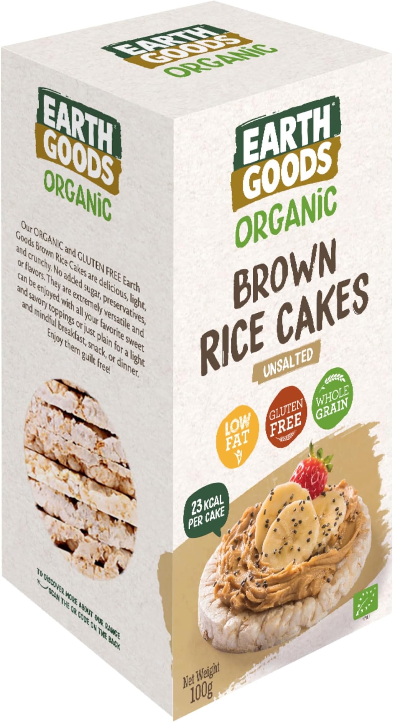 Organic Unsalted Brown Rice Cake 100g