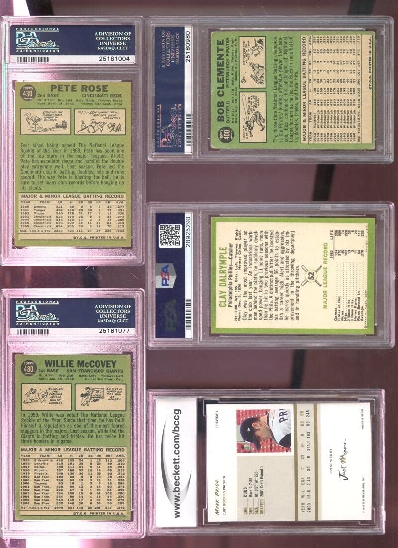 1967 Topps #430 Pete Rose Cincinnati Reds PSA 5 Graded Baseball Card MLB