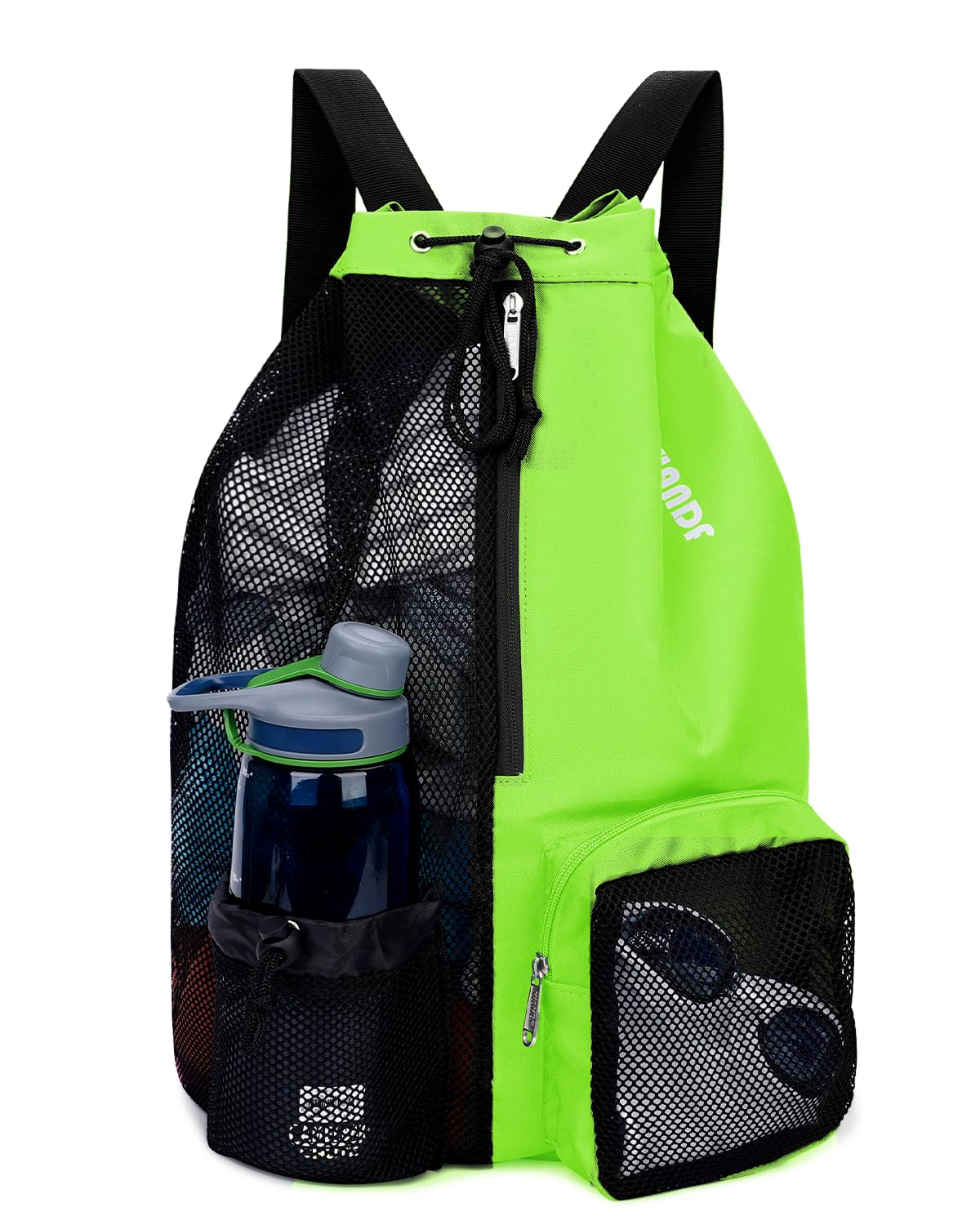 WANDF Swim Bag Mesh Drawstring Backpack with Wet Pocket for Swimming, Gym, and Workout Gear