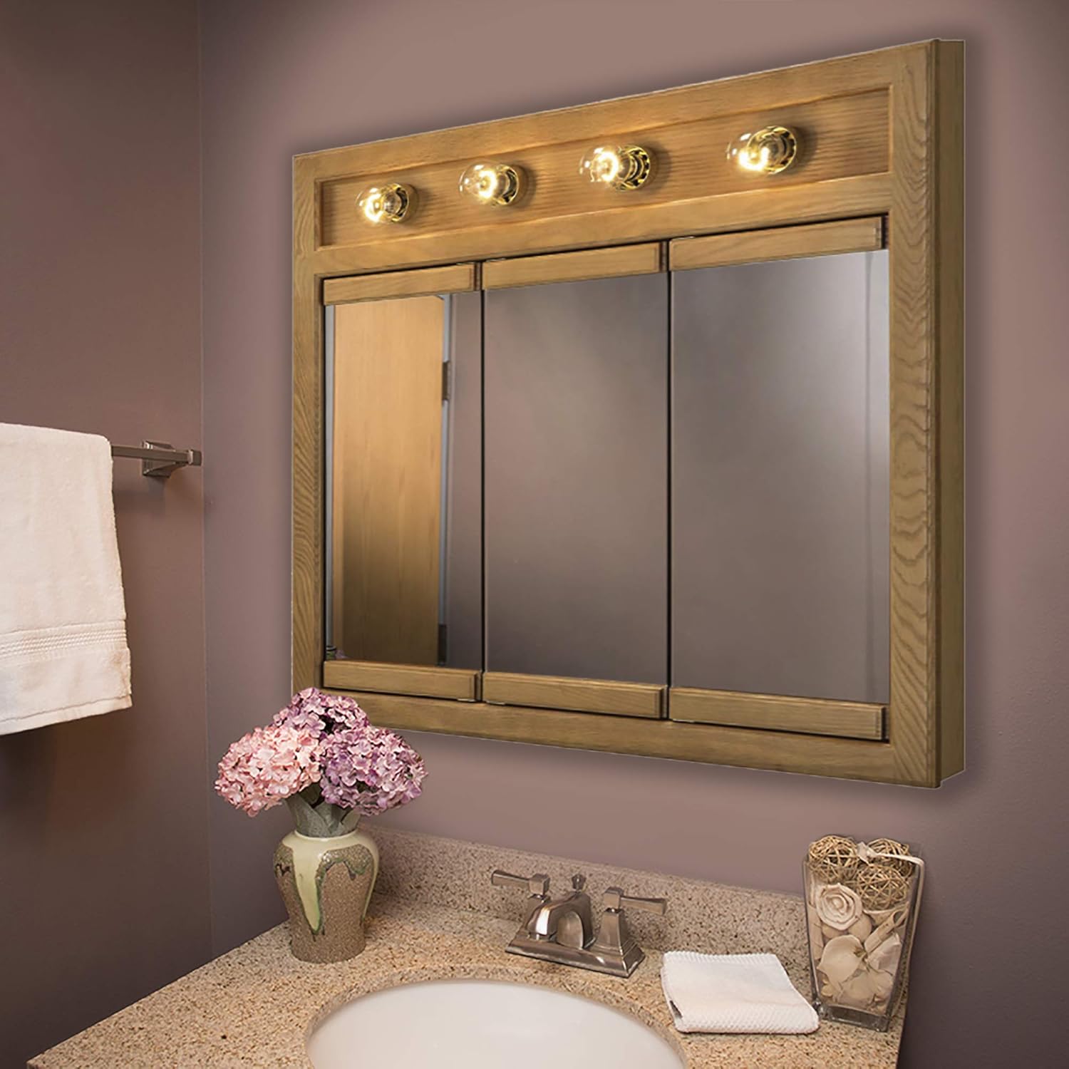 Lіmіtеd Dіѕсоunt Design House 530592 Richland Lighted Mirrored Medicine Cabinet, Nutmeg Oak, 24 Buу 2 gеt 3 Design House 530592 Richland Lighted Mirrored Medicine Cabinet, Nutmeg Oak, 24
