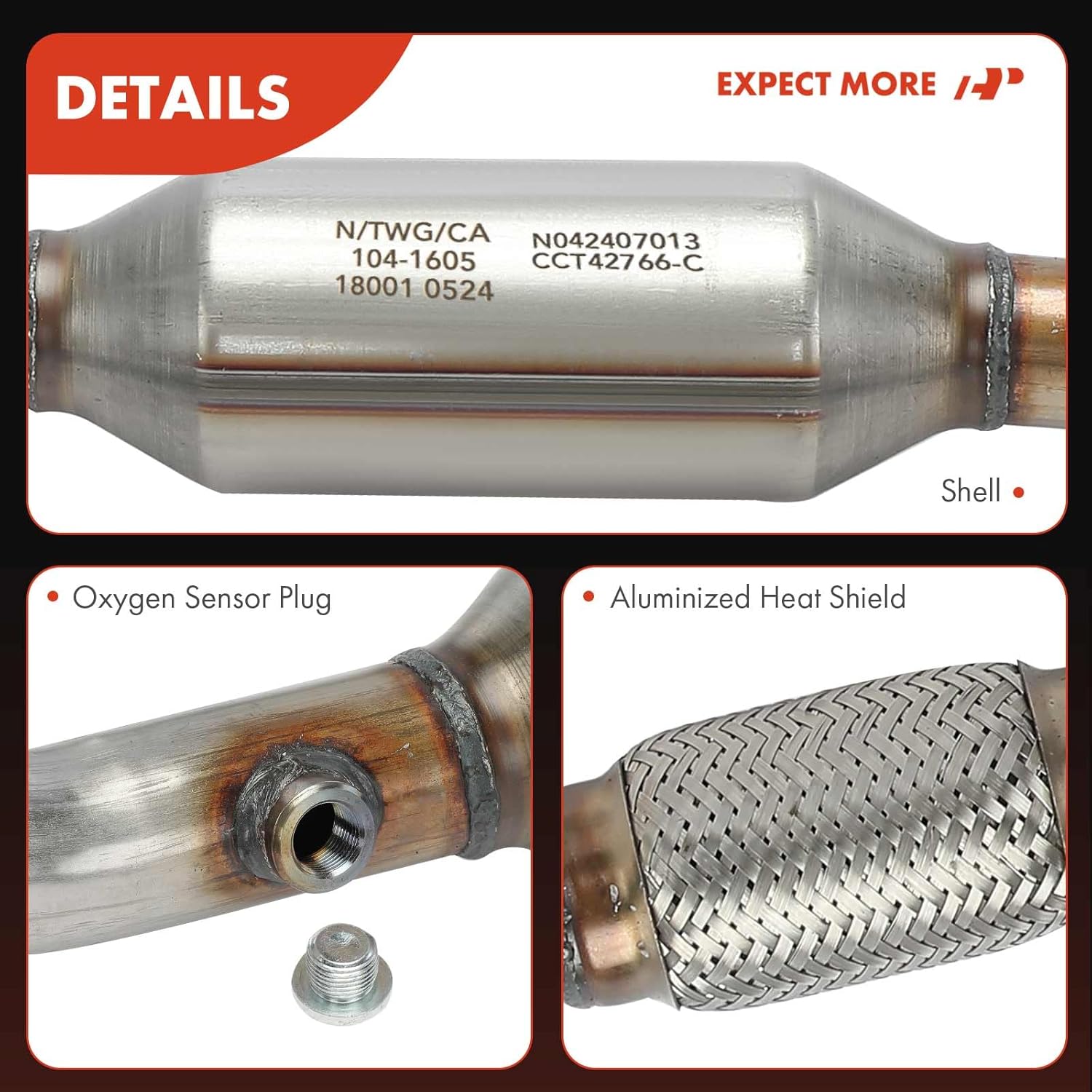 A-Premium Catalytic Converter with Gasket Kit Direct-Fit Compatible with Volkswagen Jetta 2001-2005, Golf 2001-2006, Beetle 2001-2005, 2.0L, E.P.A. Compliant